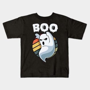 Ghost - Boo Cute Halloween Ghost Retro Vintage Kids T-Shirt